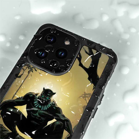 Marvel Black Panther TChalla King of Wakanda iPhone 15 Pro Waterproof Case